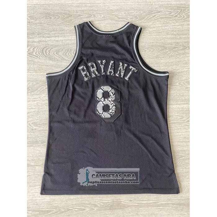 Camiseta Los Angeles Lakers Kobe Bryant NO 8 Swingman Mitchell & Ness 1996-97 Negro